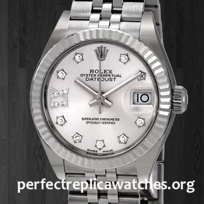 Rolex Datejust Ladies 28mm m279174-0021 Watch Silver-tone